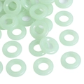 Hellgrüner transparenter Glasring 16mm für DIY Quasten Haarschmuck Zubehör Basteln - 16mm (5 Stück/Packung) / Hellgrün