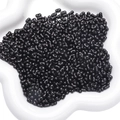 Gepolijste zwarte acryl pindavormige kralen met twee gaten voor DIY sieraden - 4x6mm 5g/Pak (ongeveer 105 stuks) / Zwart