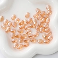 Faceted champagne crystal oval glass beads for DIY necklaces and handmade jewelry - Flat Oval (BBA112) / 8x11mm (10 Pieces/Pack) / Transparent Orange