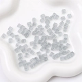 5mm matte translucent grey square glass spacer beads for DIY jewelry and bracelets - Gray