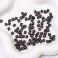 DIY 5mm matte black frosted square sugar beads for handmade jewelry and phone straps - Black