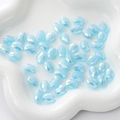 Faceted light blue oval crystal beads with AB coating for DIY jewelry making - Flat Oval (BBA112) / 8x11mm (10 Pieces/Pack) / Solid Light Blue