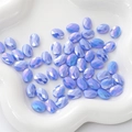 Faceted oval crystal beads in light purple and blue with AB iridescent coating for DIY jewelry - Flat Oval (BBA112) / 8x11mm (10 Pieces/Pack) / Solid Royal Blue