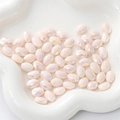 Faceted light pink AB crystal oval beads for DIY jewelry making in a white tray - Flat Oval (BBA112) / 8x11mm (10 Pieces/Pack) / Solid Nude Pink