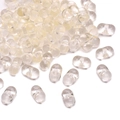 Transparente Acryl-Erdnussperlen 4x6mm für DIY-Schmuckherstellung und Handwerkszubehör - 100 Stück/Packung (5g) / Beige