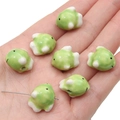 Handmade light green ceramic fish bead with glazed finish for DIY jewelry crafting - Green Fish (17x14mm) / 1 Piece Per Pack