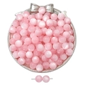 Pink resin cat eye beads for DIY jewelry making featuring a silky light reflection - Light Pink