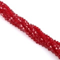 3mm dark red bicone faceted glass crystal beads for DIY jewelry making and crafting - 4mm 1 Strand/Pack (Approx. 80-85 Beads) / Garnet Red
