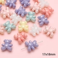 Perles en acrylique facettées en forme d'ours 17x18mm pour la fabrication de bracelets DIY - Ours Facetté 17x18mm