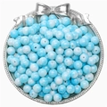 8mm sky blue and white marble pattern round glass beads for DIY jewelry making - 8mm (30 Pcs/Pack) / Blue