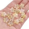 Frosted aurora glass cherry blossom beads in pink gradient for DIY jewelry making - 15mm (Approx. 1.5mm Hole, 10 Pcs/Pack) / Gradient Yellow