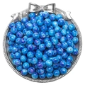 8mm blue and purple marble glass beads for DIY bracelet making and crafts - 8mm (30 Pcs/Pack) / Denim Blue