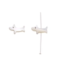 White natural shell Scottish Terrier dog charm bead for DIY jewelry making - Dog / 9x15mm (1 Pc)