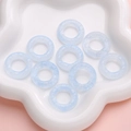 Light blue cloud-patterned glass ring pendant for DIY jewelry making accessories - OD approx. 25mm, ID approx. 13.5mm, Thickness approx. 5.5mm, 5 Pcs/Pack / Light Blue