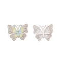 Alloy butterfly pendant with yellow blue enamel finish and hollow metal design - 8# Hollow Butterfly Style-Yellow Blue (BJI1169) / 1 Piece