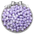 Round 8mm purple and white marbled resin beads for DIY jewelry and bracelet making - 8mm (30 Pcs/Pack) / Violet