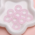 Pink moire pattern glass pendant rings for DIY jewelry making in nine piece set - OD approx. 25mm, ID approx. 13.5mm, Thickness approx. 5.5mm, 5 Pcs/Pack / Pink