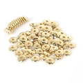 Golden saucer CCB spacer beads with metallic finish for DIY jewelry making - 6x2mm (300 Pieces/Pack) / KC Gold