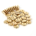Flat golden CCB disc spacer beads for DIY jewelry making and handmade bracelets - 11x4mm (100 Pieces/Pack) / KC Gold