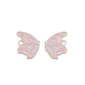 Ciondoli a ala di farfalla in smalto rosa e argento opaco per creazione di gioielli - 20# Accessorio Ali Di Farfalla Rosa Viola (BJI1169) / 1 Pezzo