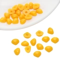 DIY craft supplies featuring yellow triangular resin doll noses for stuffed animal toys - 7x9mm-100pcs/Pack / Yellow