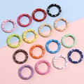 DIY colorful polka dot 25mm alloy spring ring buckles in fourteen vibrant color variants - 25mm (5 Pieces) / Random Mixed Colors