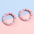 Pink polka dot 25mm zinc alloy spring ring buckles for DIY keychains and bags - 25mm (1 Piece) / Pink