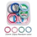 Cierres de anillo de resorte de aleación de 25 mm en colores aleatorios, set DIY de 10 - Modelo 12 Anillas de Resorte de Aleación (25mm)