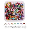 Set calotas metálicas coloridas DIY 4x7mm 200 unidades colores variados para joyas - Modelo 13 Puntas de Cuentas de Hierro (4x7mm)