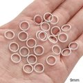 Silver twisted metal open jump rings 9mm for DIY jewelry making accessories - Embossed Ring (BJI1167) / 9mm