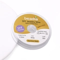 0.3mm White 304 Stainless Steel Jewelry Wire for DIY Beading 50m Nylon Coated Spool - 0.3mm x 50m / White