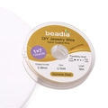 Fil à bijoux 0,38mm en acier inoxydable doré clair 1x7 pour perlage DIY 50m rouleau - 0.38mm x 50m / Or clair