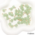 Mini ciondolo a loto verde chiaro 11x8mm con gancio dorato per gioielli fai da te - Bac baccello di loto Verde Chiaro
