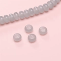 Translucent light grey abacus glass beads for DIY jewelry making and bracelets - 8x5mm / 25 Pcs/Pack / Gray