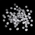 Separadores redondos de plástico PP transparente para pulseras de cristal DIY - Estilo Transparente 4mm