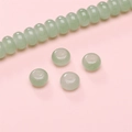Pale green 8x5mm translucent glass jade beads with polished finish for DIY jewelry - 8x5mm / 25 Pcs/Pack / Aventurine Jade