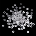 Pila de cuentas espaciadoras de acrílico transparente 4-10mm para pulseras DIY - Estilo Transparente 5mm