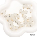 Set di ciondoli in finta giada bianca da 10mm con cappucci per gioielli fai-da-te - Lanterna Bianco