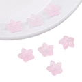 Perles fleurs cerisier en verre rose translucide pour bijoux et bracelets DIY - Fleur Pointue Rose
