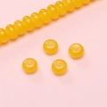 DIY jewelry 8x5mm bright yellow translucent glass abacus beads for handmade bracelets - Amber Yellow