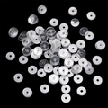 Espaciadores redondos de acrílico transparente con agujero central para pulseras DIY - Estilo Transparente 8mm