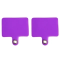 Universal purple phone lanyard patch set with durable metal hook rings for phone cases - 5.5x5.7cm / Purple