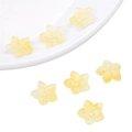 Perles de fleurs translucides jaune clair pour bijoux DIY et accessoires cheveux - Fleur Pointue Dégradé Jaune
