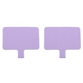 Paire de patchs de lanière de téléphone en velours violet clair pour fixation mobile - Environ 6x6.5cm / Violet