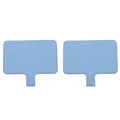 Languettes de fixation bleues en velours pour cordon de téléphone portable DIY - Environ 6x6.5cm / Bleu