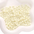 Perle a arachide in acrilico bianco crema 8x5mm con doppio foro per gioielli fai-da-te - 8x5mm (50 pezzi/confezione) / Beige