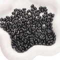 Perle in acrilico nero lucido a forma di arachide per gioielli fai-da-te e artigianato - 8x5mm (50 pezzi/confezione) / Nero