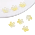 Perles fleurs cerisier en verre dégradé jaune pâle pour création bijoux DIY - Fleur de Cerisier Dégradé Jaune