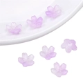 Perles de cerisier en verre dépoli violet clair pour bijoux et bracelets DIY - Fleur de Cerisier Dégradé Lilas