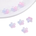 Perles de pétales en verre dégradé rose et bleu pour la création de bijoux DIY et artisanat - Fleur de Cerisier Dégradé Rose Bleu
